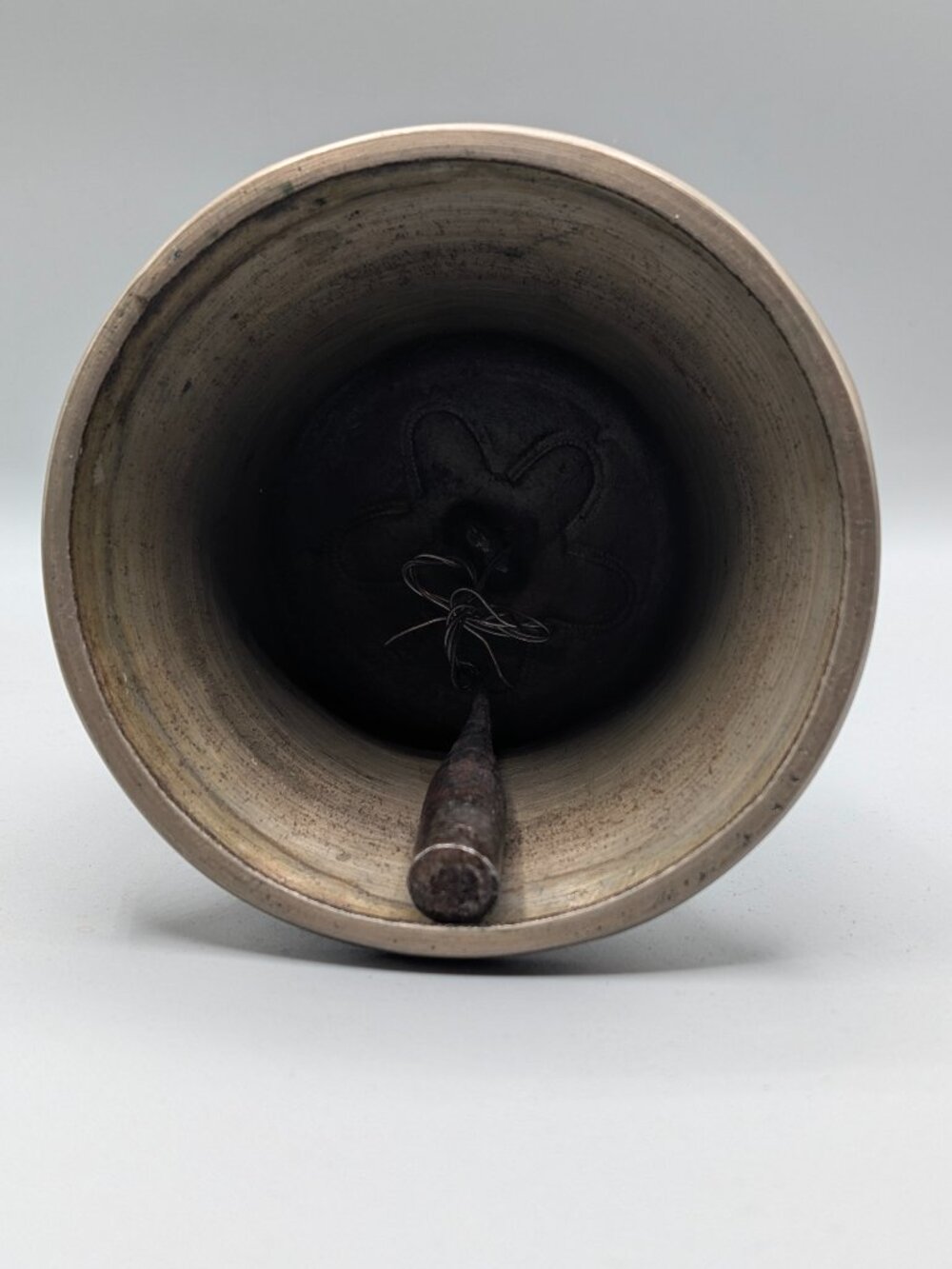 Vintage Buddhist Brass Bell, 9" - Picture 9 of 10